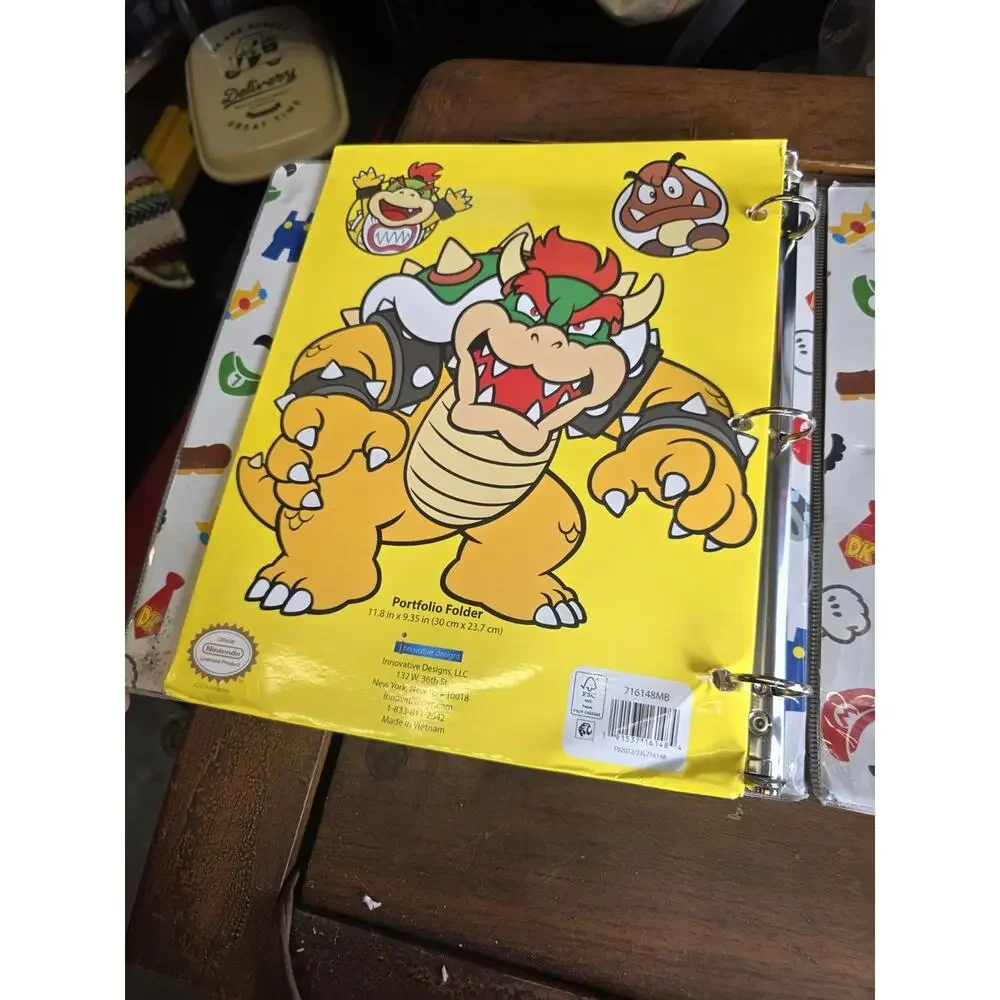 Super Mario Binder & Folder Pre-owned Blue School